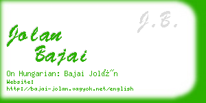 jolan bajai business card